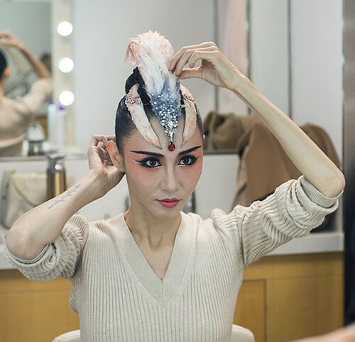 Imagen de Zhu Jiejing en el camerino Imagen de Zhu Jiejing en el camerino