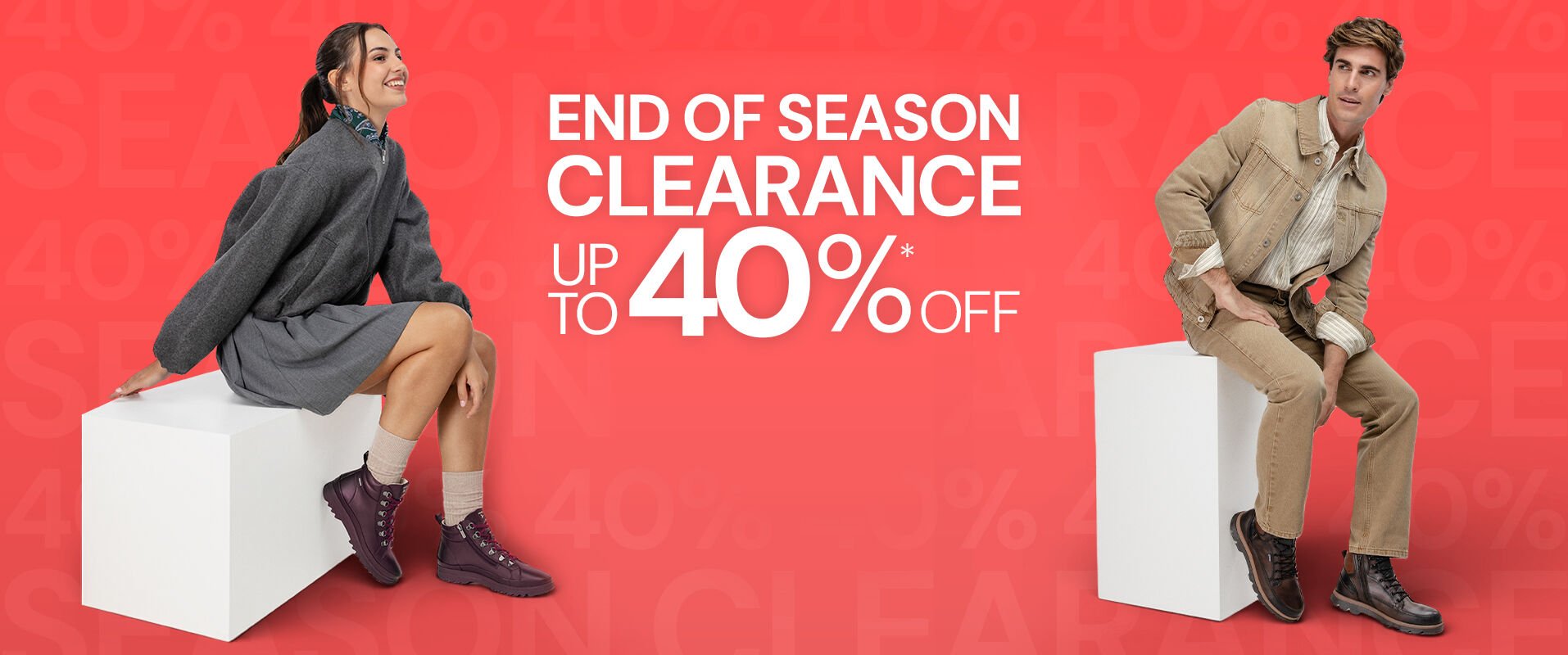 End of season up to 40%* off