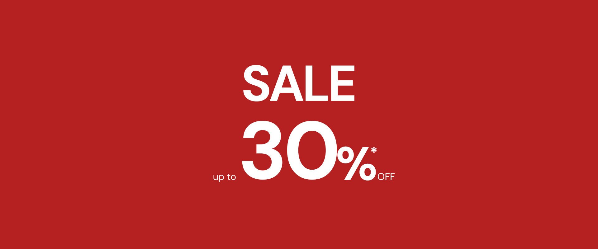 Sales up to 30% off
