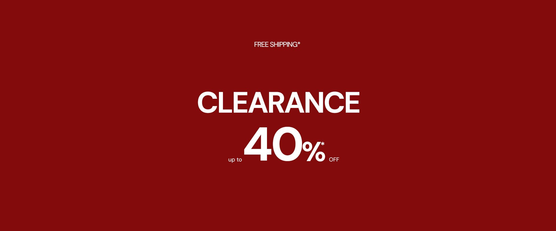 Sales up to 40% off