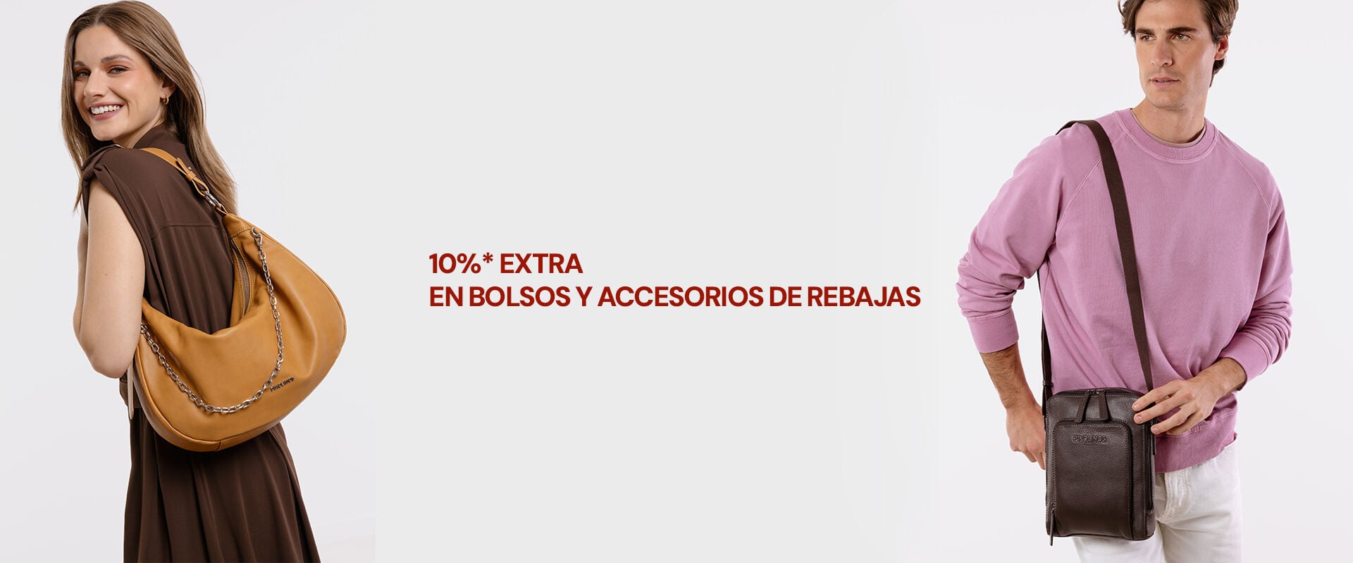 10%* EXTRA en bolsos y accesorios de rebajas.