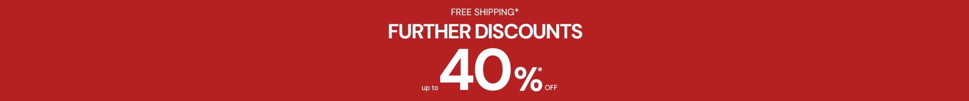 Sales up to 40% off