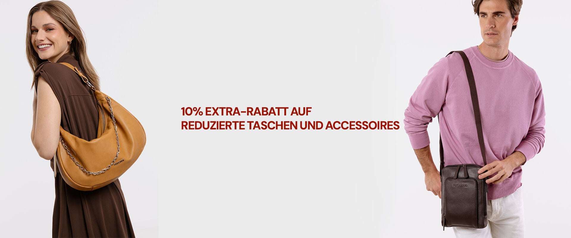 " 10% EXTRA-Rabatt auf reduzierte Taschen und Accessoires."