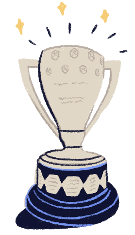 Illustration of a trophy from the Athletic Club Museum