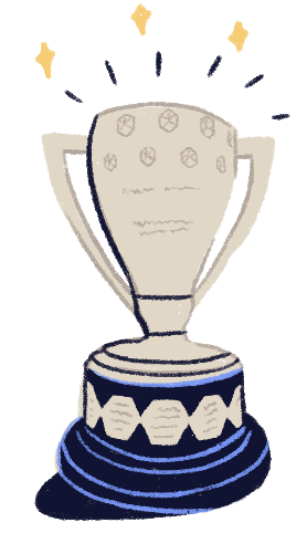 Illustration of a trophy from the Athletic Club Museum