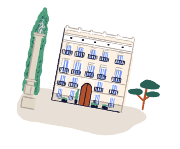 Illustration of the Hotel Palacio Vallier building