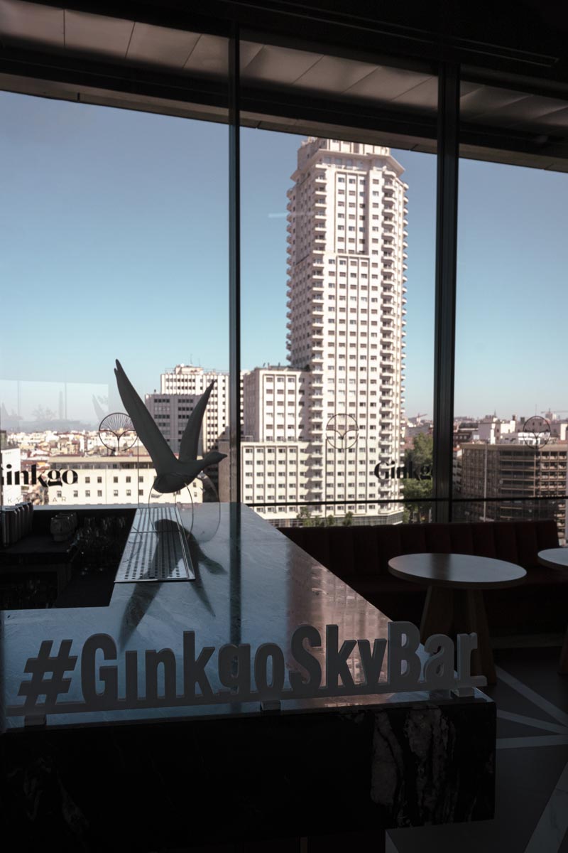 Image des vues depuis la terrasse du Sky Bar Ginkgo