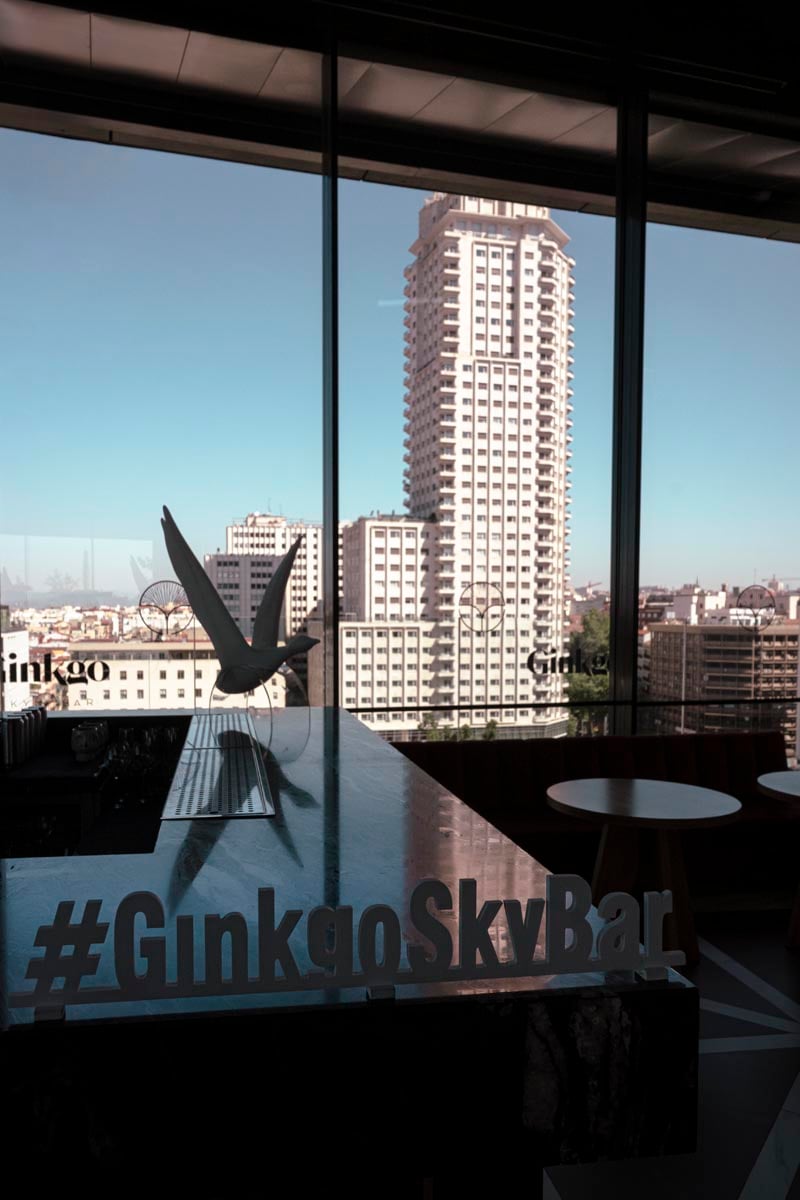 Image of the views from the terrace of the Sky Bar Ginkgo