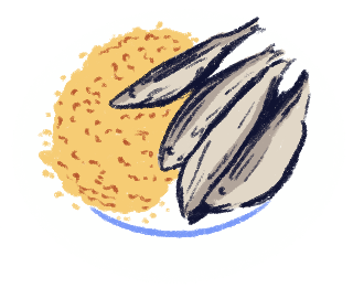 Sardine dish illustration