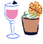Ilustración de dos bebidas
