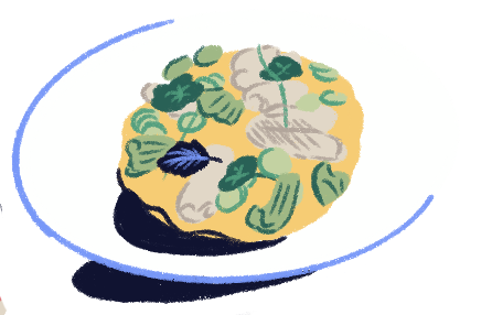 Ilustración plato de comida