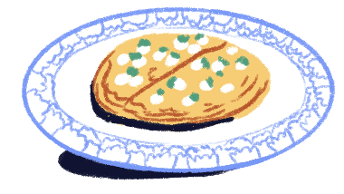 Ilustración de un plato de comida 