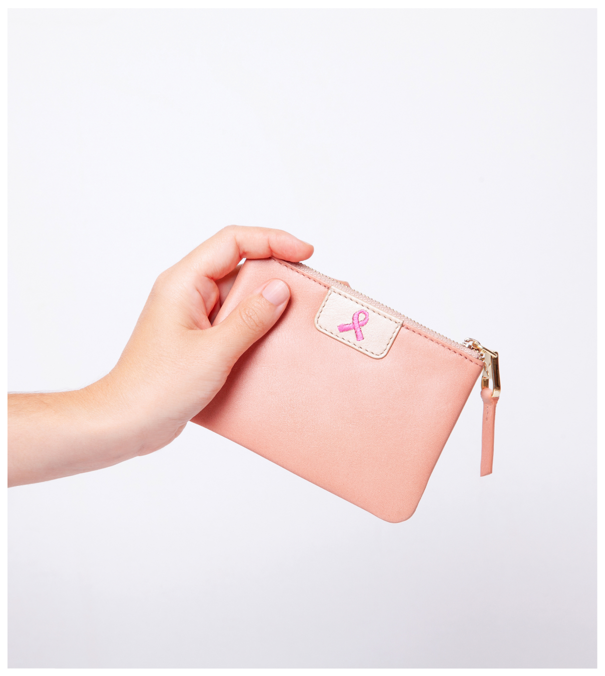 Picture of the pink
purse with breats cancer logo