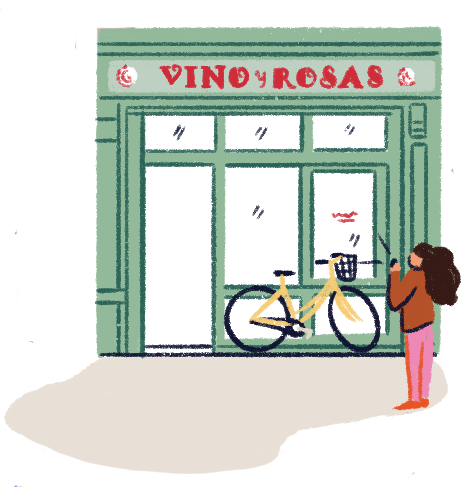 Ilustración Vino y Rosas Home Food
