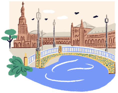 Ilustración de la plaza de España