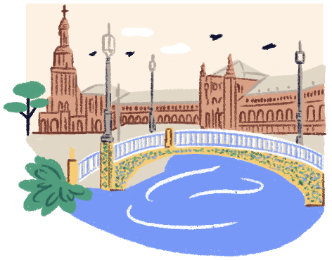 Ilustración de la plaza de España