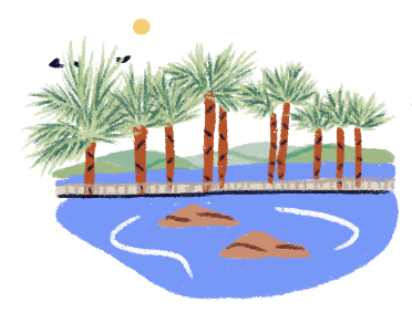 Illustration of a beach