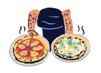 Ilustración Humo Pizza