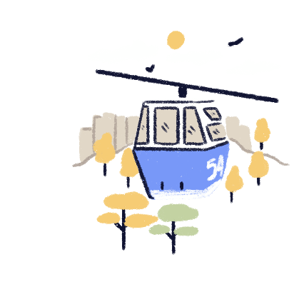 Illustration of a cable car.