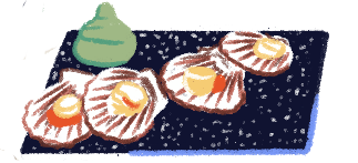 Illustration of a seafood dish