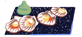 Illustration of a seafood dish