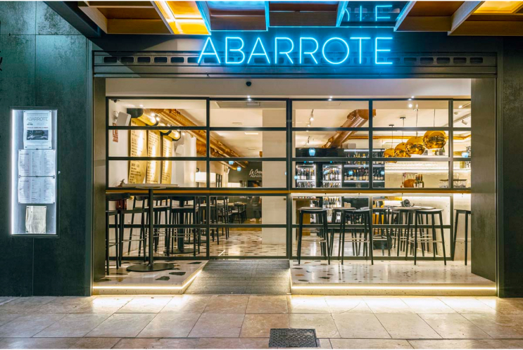 Photograph of the Abarrote bar entrance