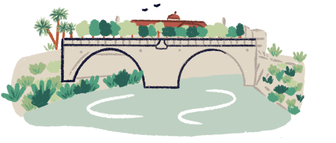 Illustration of the old bridge
