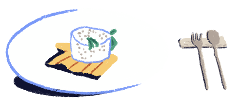 Ilustración plato de comida 