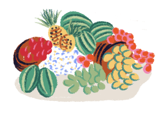 Illustration de fruits Abacus Bar