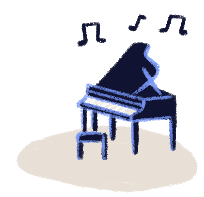 Ilustración de un piano