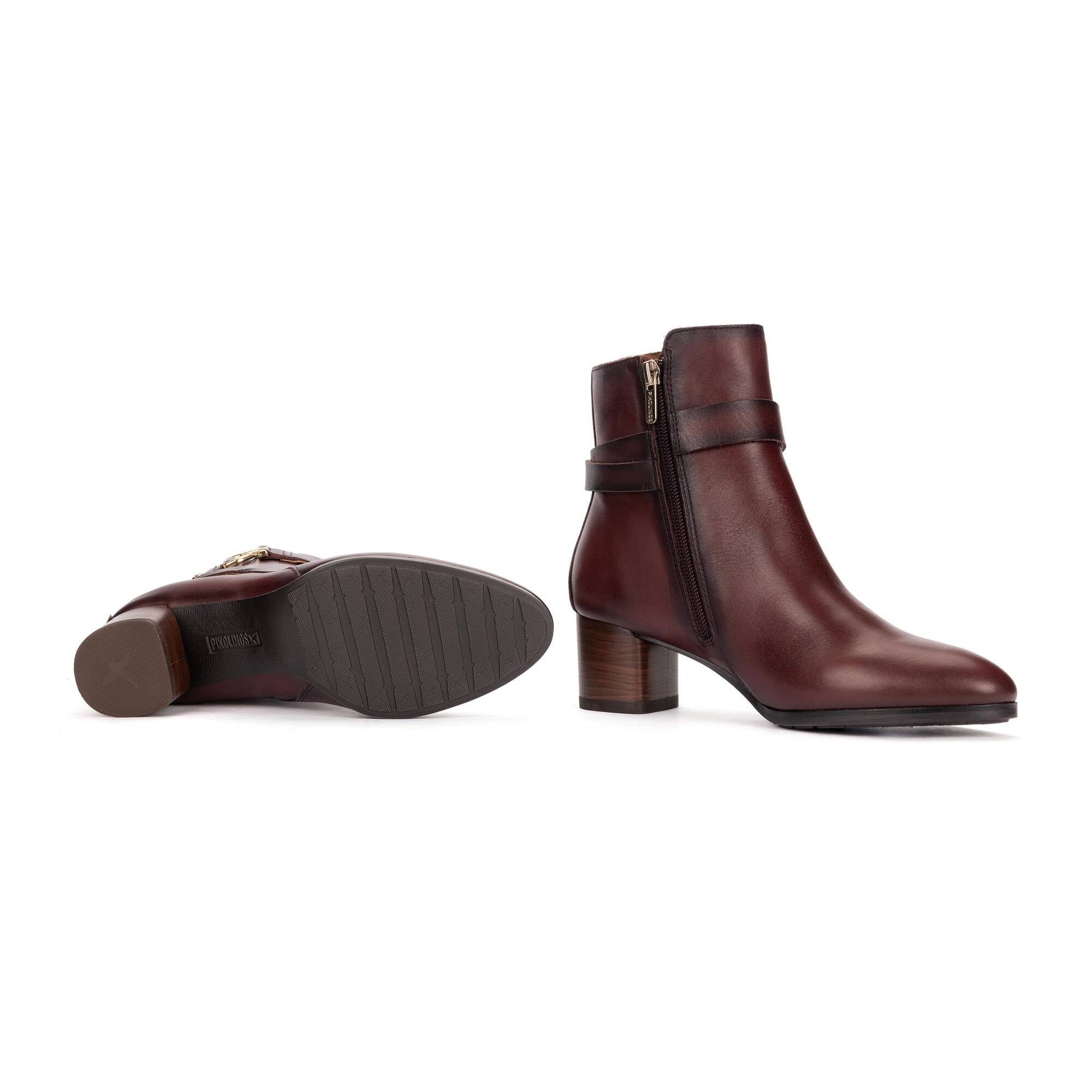Heeled ankle boots | CALAFAT W1Z-8914, GARNET, large image number 70-W1Z-8914_511_Pikolinos_CALAFAT_GARNET_full.jpg | null