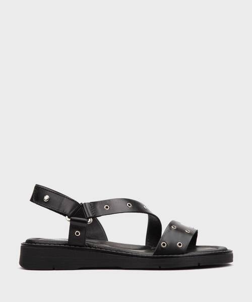 Flat sandals | ROQUETAS W9B-0786 | BLACK | Pikolinos