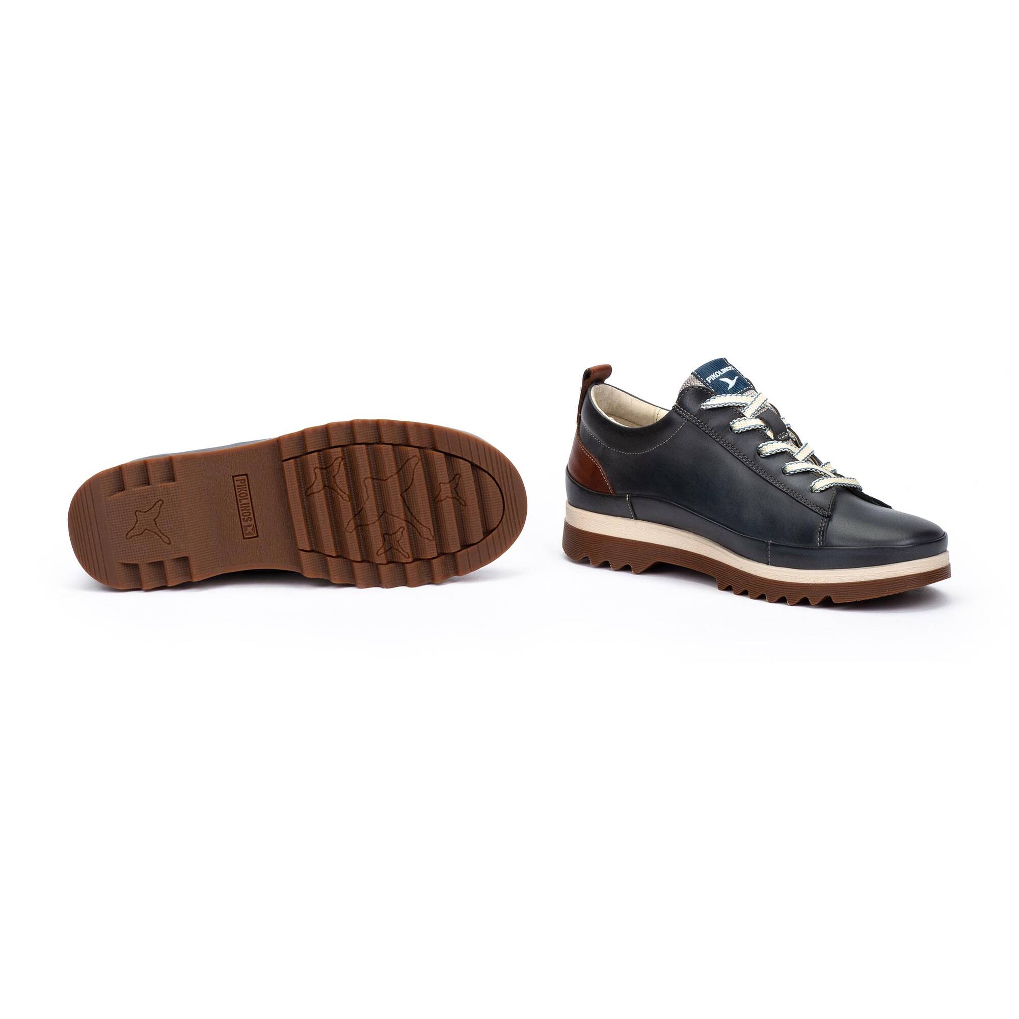 Women's trainers with laces and zipper VIGO W3W-6979 | PIKOLINOS