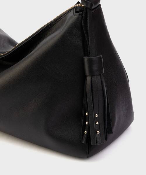 Bolsa Hobo Feminina de Couro , TORMES WHA , TORMES WHA-VR1179 , BLACK