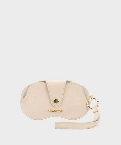 Leather glasses case , COMPLEMENTOS WAC , COMPLEMENTOS WAC-GC00 , MARFIL