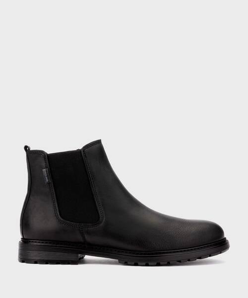 Bottines &agrave; lacets pour hommes , ANCARES M8P , ANCARES M8P-8227PN , BLACK