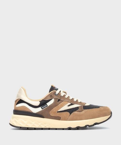 Lightweight sneaker with laces for men , ARANDA M8R , ARANDA M8R-6391SEC1 , DESERT