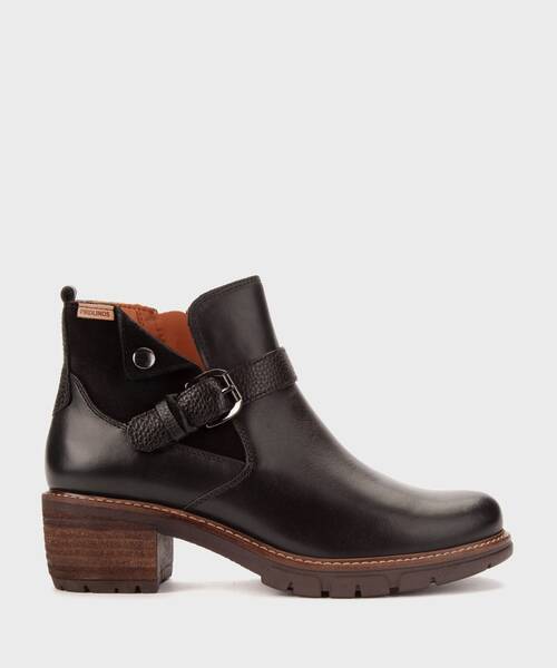 Women's mid-heel ankle boots , SAN SEBASTIA W1T , SAN SEBASTIA W1T-8895C1 , BLACK
