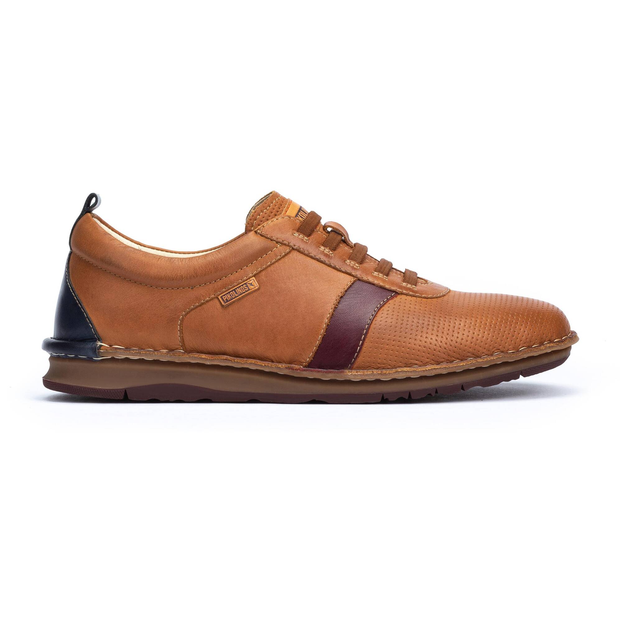 Leather shoes with combined laces and details NAVAS M7T-6049 