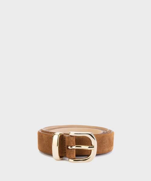 Cintur&oacute;n cl&aacute;sico de piel para mujer , COMPLEMENTOS WAC , COMPLEMENTOS WAC-B102 , BRANDY