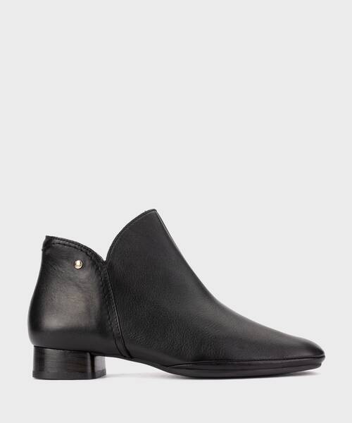 Women's low-heeled ankle boots , UBEDA W2N , UBEDA W2N-8598CO , BLACK