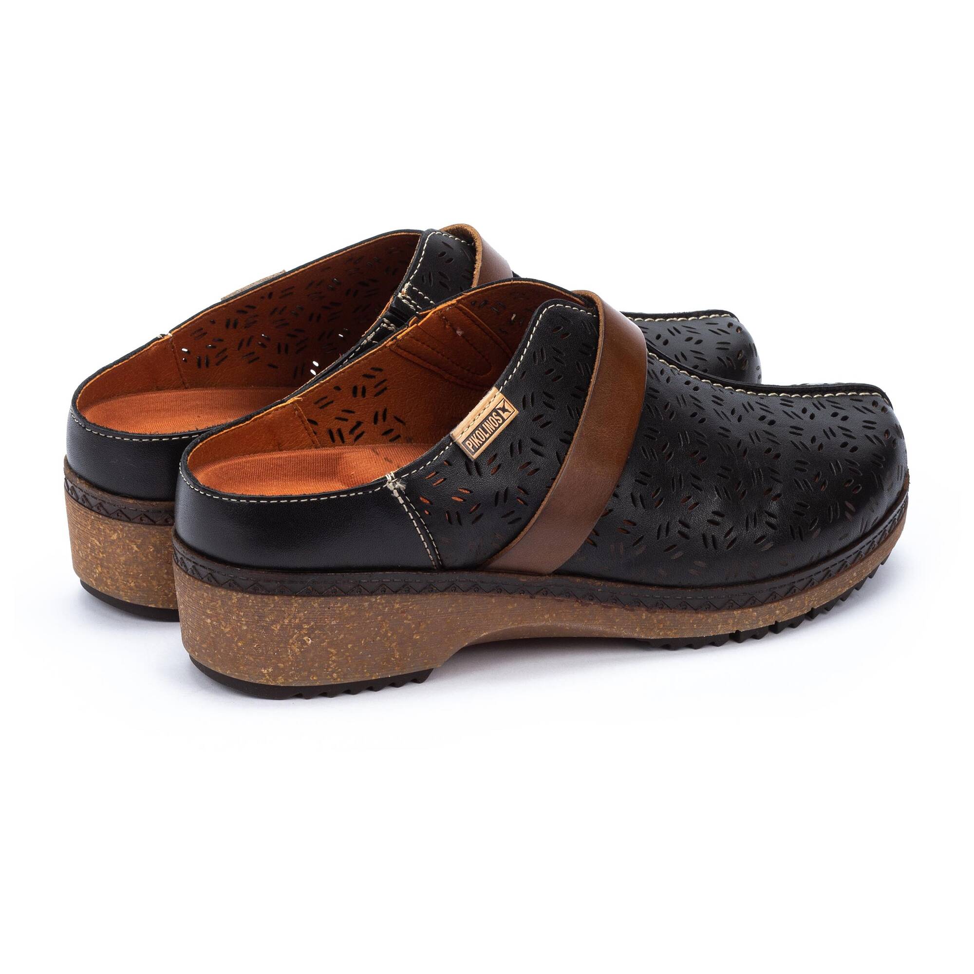 Pikolinos Granada Mocassino Con Zeppa Donna In Pelle - Colore Melograno - Tacco 3,5 Cm - Suola Gomma - Taglia 38 EU