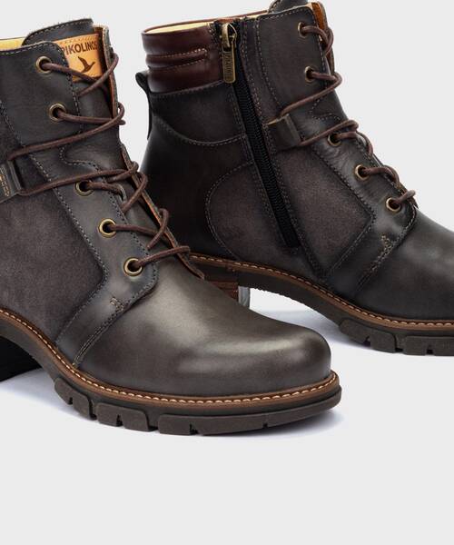 Heeled Booties | SAN SEBASTIA W1T-8979C1 | LEAD | Pikolinos