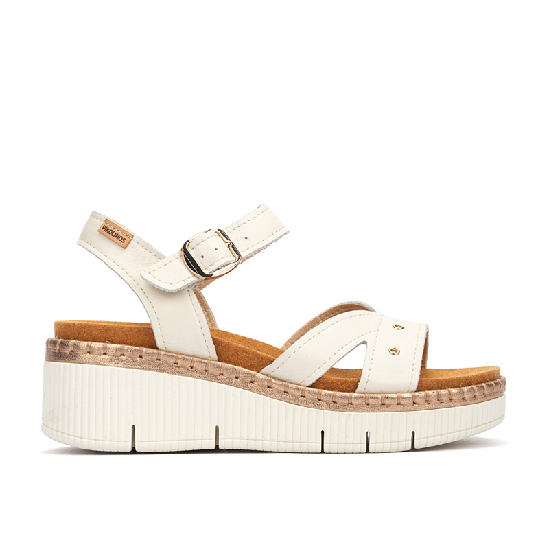 Pikolinos Sandalias cuña de piel GOMERA W0K