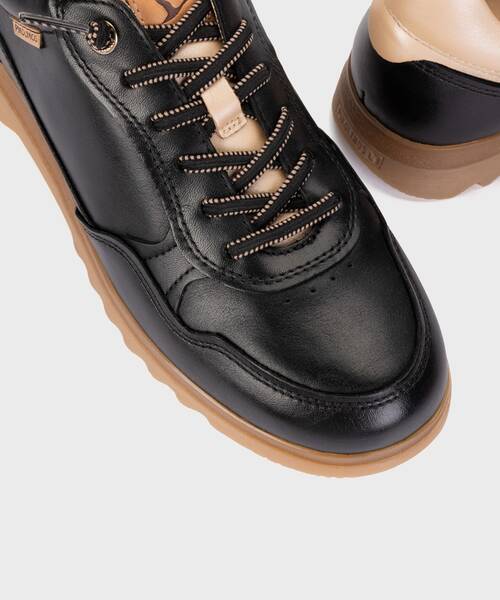 Women's casual shoes with elastic laces , VIGO W3W , VIGO W3W-6915C2 , BLACK