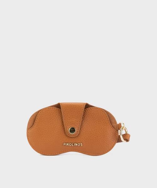 Leather glasses case , COMPLEMENTOS WAC , COMPLEMENTOS WAC-GC00 , BRANDY