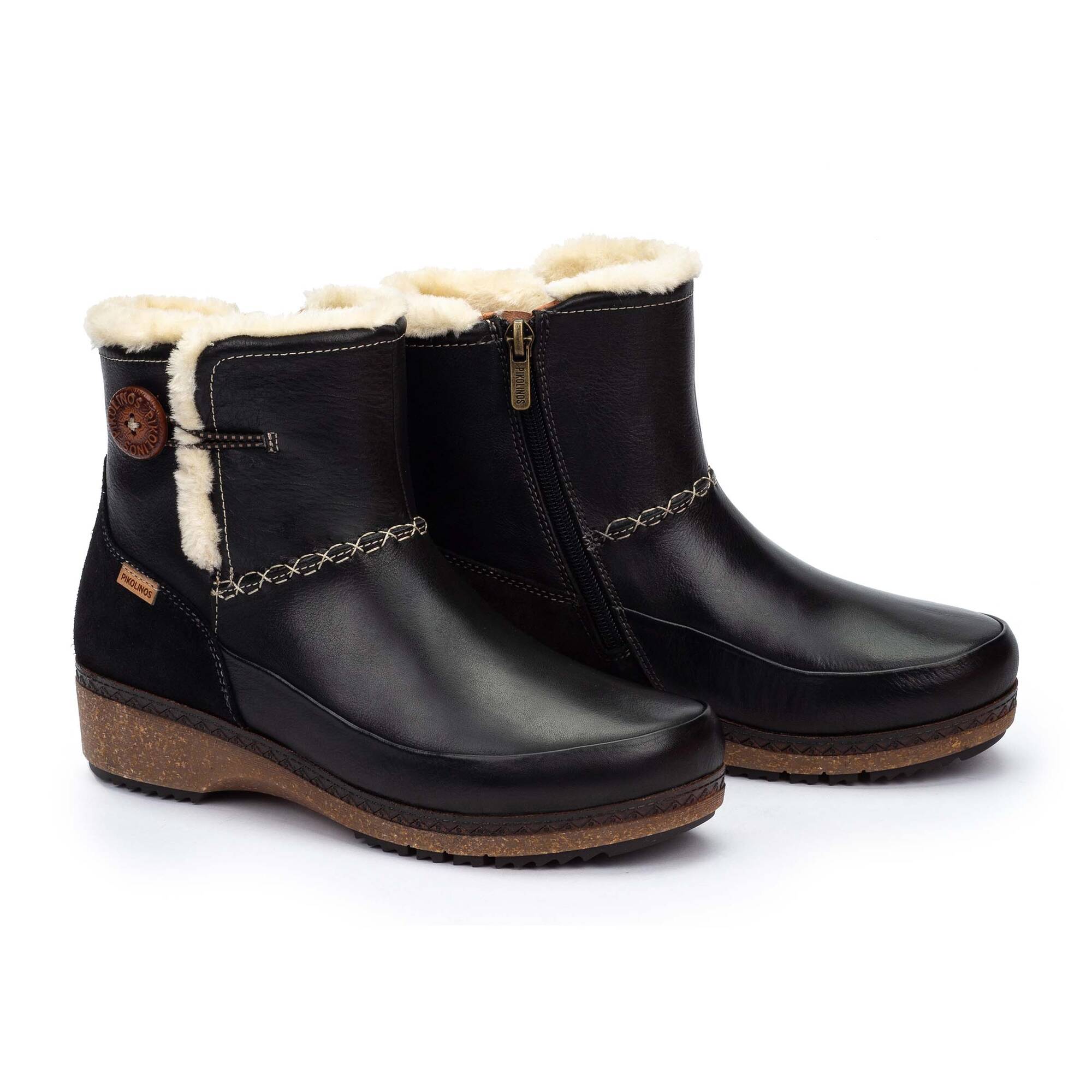 Flat ankle boots | GRANADA W0W-8711C1, BLACK, large image number 100-W0W-8711C1_000_Pikolinos_GRANADA_BLACK_full.jpg | null