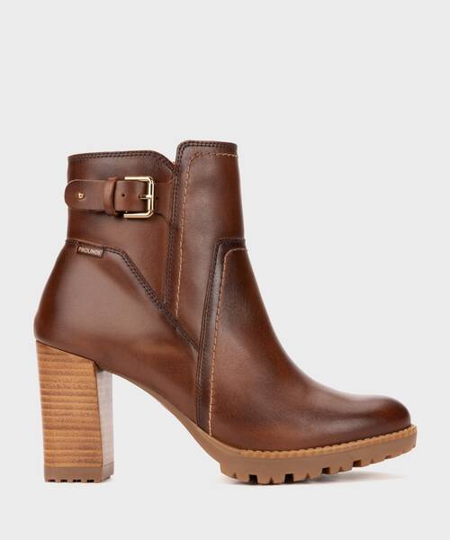 Botines con Tac&oacute;n | CONNELLY W7M-8730 | CUERO | Pikolinos