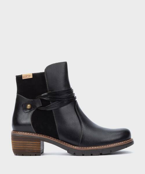 Heeled Booties | SAN SEBASTIA W1T-8906C2 | BLACK | Pikolinos