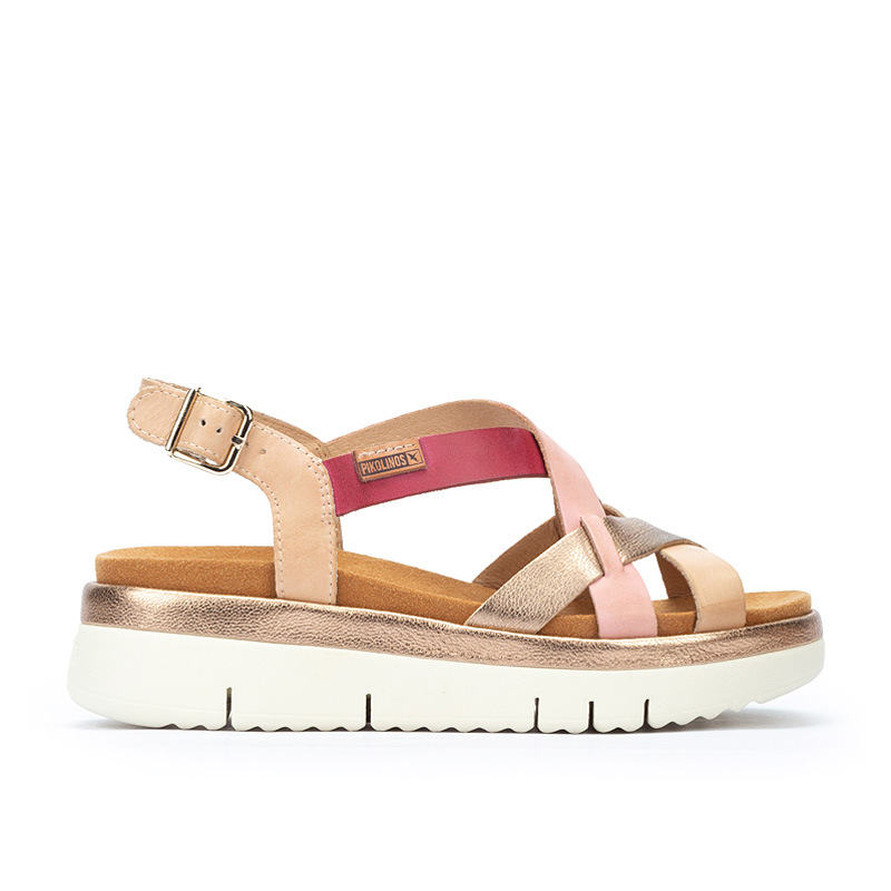Pikolinos Sandalias cuña de piel PALMA W4N
